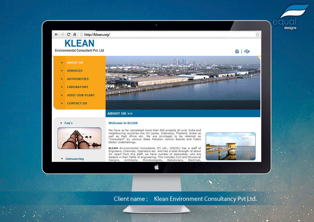 Website Design for Klean Environment Consultancy Pvt Ltd.
