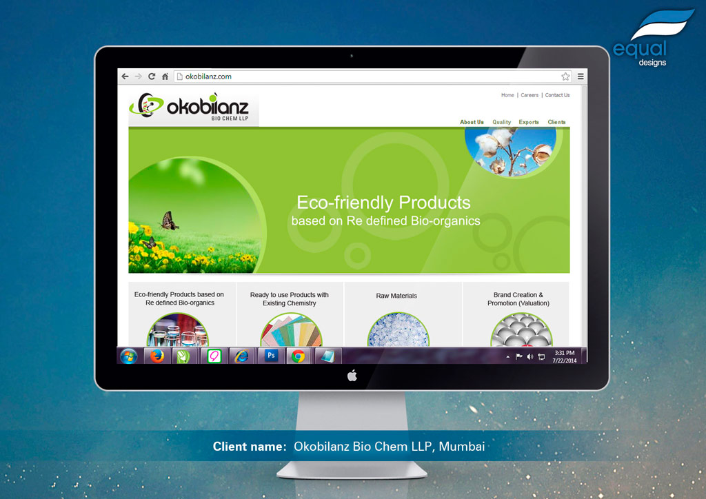 Website Design for Okobilanz Bio Chem LLP